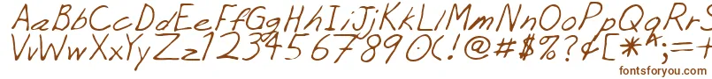 PeejayRegular-Schriftart – Braune Schriften auf weißem Hintergrund