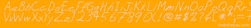 PeejayRegular Font – Pink Fonts on Orange Background