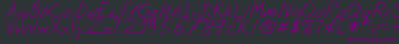 PeejayRegular Font – Purple Fonts on Black Background