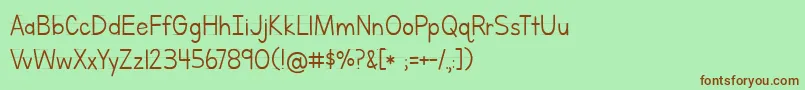 BmdLettersForLearnersLined Font – Brown Fonts on Green Background