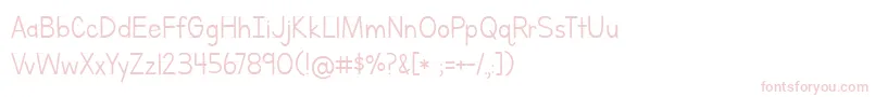 フォントBmdLettersForLearnersLined – ピンクのフォント
