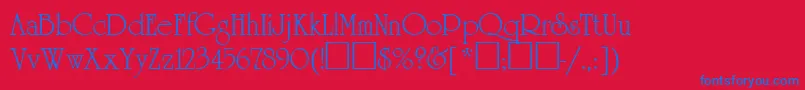 フォントAgrever – 赤い背景に青い文字