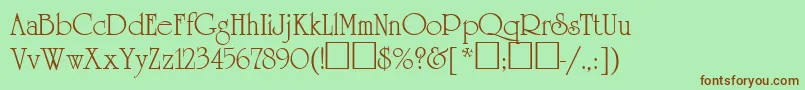 Agrever Font – Brown Fonts on Green Background