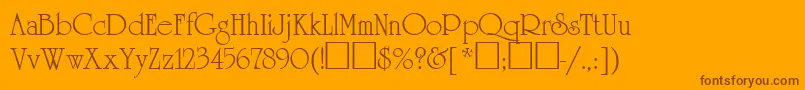 Agrever Font – Brown Fonts on Orange Background