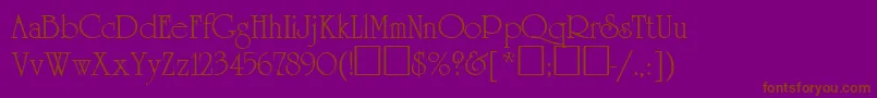 Шрифт Agrever – коричневые шрифты на фиолетовом фоне