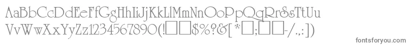 Agrever-fontti – harmaat kirjasimet valkoisella taustalla