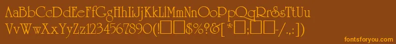 Agrever Font – Orange Fonts on Brown Background