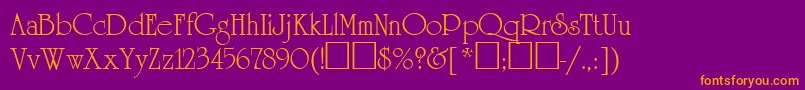 Agrever Font – Orange Fonts on Purple Background