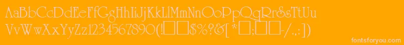 Agrever Font – Pink Fonts on Orange Background