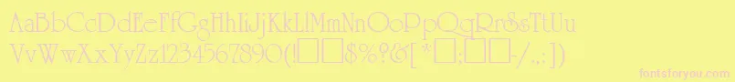 Agrever Font – Pink Fonts on Yellow Background