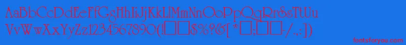 Agrever Font – Red Fonts on Blue Background