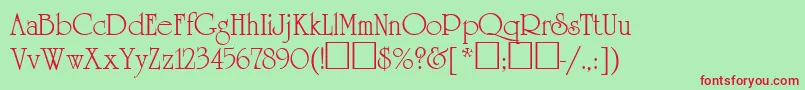 Agrever Font – Red Fonts on Green Background