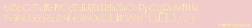 Agrever Font – Yellow Fonts on Pink Background