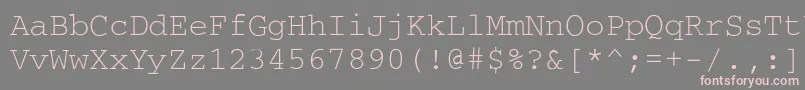 フォントCourdl – 灰色の背景にピンクのフォント