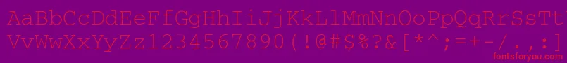 Courdl Font – Red Fonts on Purple Background