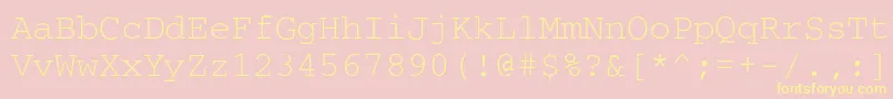 Courdl Font – Yellow Fonts on Pink Background