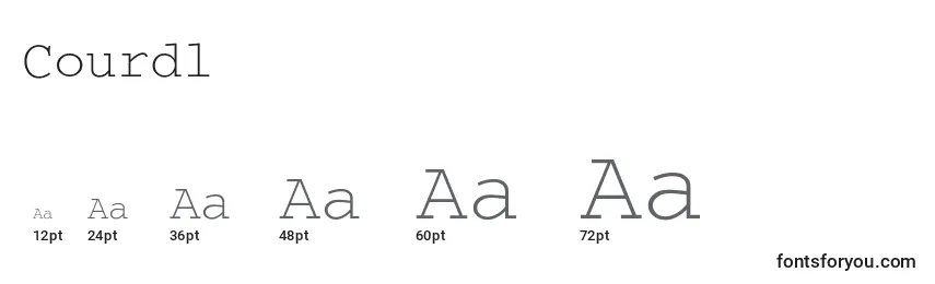 Courdl Font Sizes