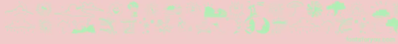 Weatherbats Font – Green Fonts on Pink Background