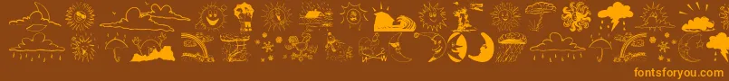 Weatherbats Font – Orange Fonts on Brown Background