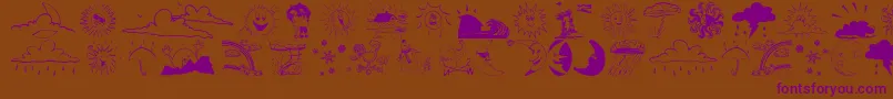 Weatherbats Font – Purple Fonts on Brown Background