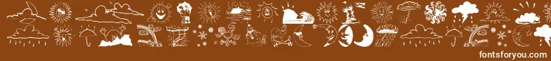Weatherbats Font – White Fonts on Brown Background
