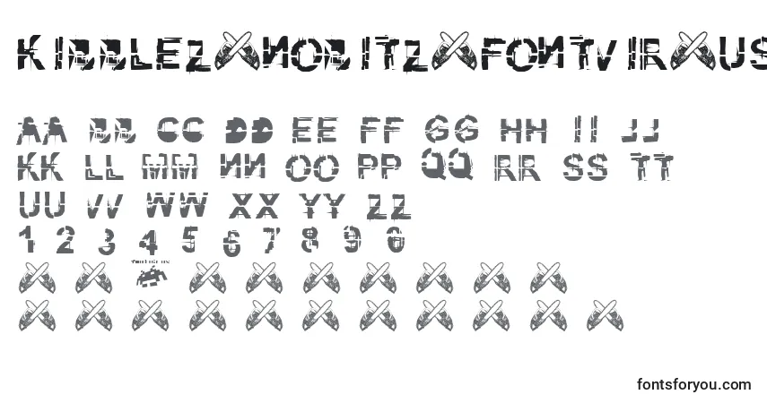 A fonte Kibblez.Nobitz.Fontvir.Us – alfabeto, números, caracteres especiais