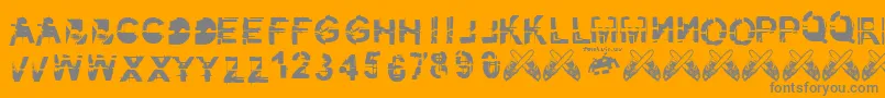 Kibblez.Nobitz.Fontvir.Us Font – Gray Fonts on Orange Background