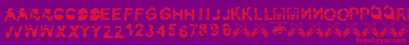 Kibblez.Nobitz.Fontvir.Us Font – Red Fonts on Purple Background