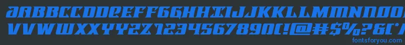 Lifeforceexpandital Font – Blue Fonts on Black Background