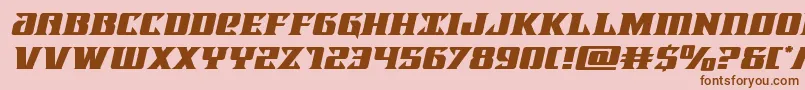 Lifeforceexpandital Font – Brown Fonts on Pink Background