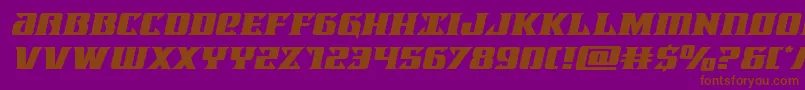 Lifeforceexpandital Font – Brown Fonts on Purple Background