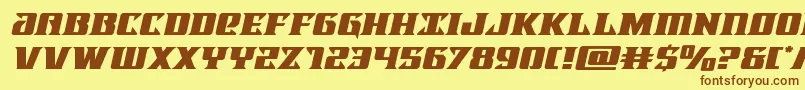 Lifeforceexpandital-fontti – ruskeat fontit keltaisella taustalla