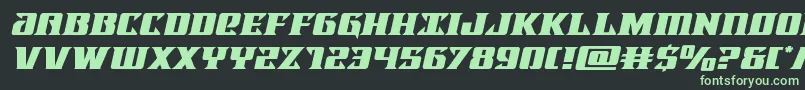 Lifeforceexpandital Font – Green Fonts on Black Background
