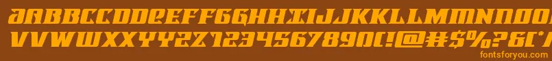 Lifeforceexpandital Font – Orange Fonts on Brown Background