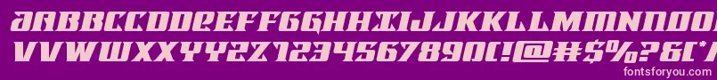 Lifeforceexpandital Font – Pink Fonts on Purple Background