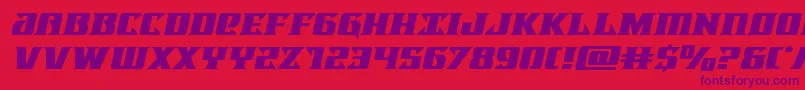 Lifeforceexpandital-Schriftart – Violette Schriften auf rotem Hintergrund