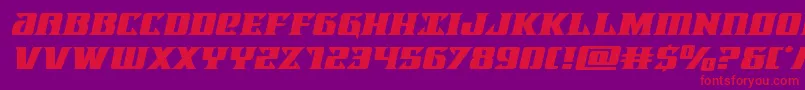 Lifeforceexpandital Font – Red Fonts on Purple Background