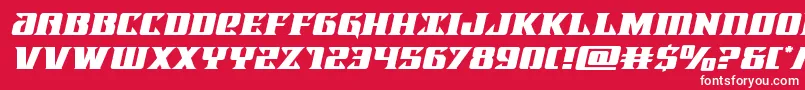 Lifeforceexpandital Font – White Fonts on Red Background