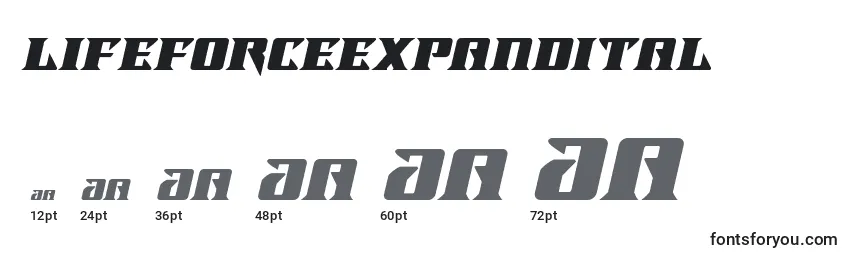 Lifeforceexpandital Font Sizes