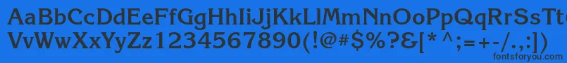 KorinnaattBold Font – Black Fonts on Blue Background