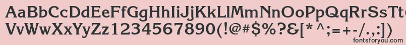 KorinnaattBold Font – Black Fonts on Pink Background