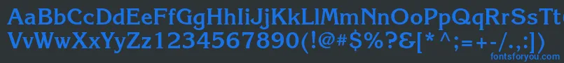 KorinnaattBold Font – Blue Fonts on Black Background