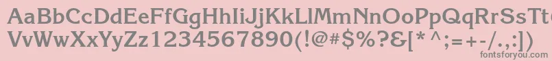 KorinnaattBold Font – Gray Fonts on Pink Background