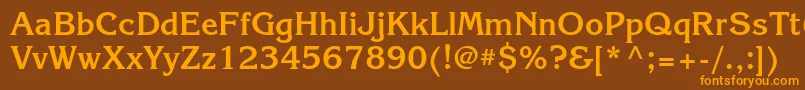 KorinnaattBold Font – Orange Fonts on Brown Background