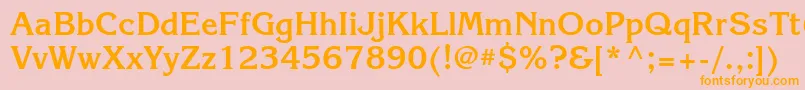 KorinnaattBold Font – Orange Fonts on Pink Background