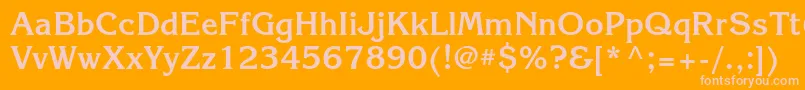 KorinnaattBold Font – Pink Fonts on Orange Background