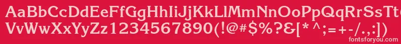 KorinnaattBold Font – Pink Fonts on Red Background