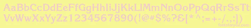 KorinnaattBold Font – Pink Fonts on Yellow Background