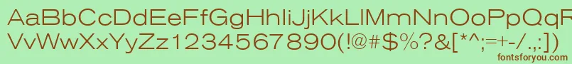 Шрифт AnconaExLightRegular – коричневые шрифты на зелёном фоне