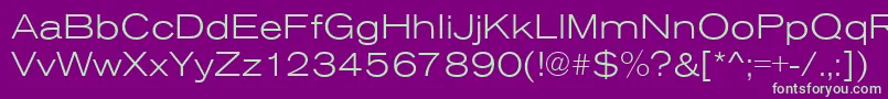 AnconaExLightRegular Font – Green Fonts on Purple Background